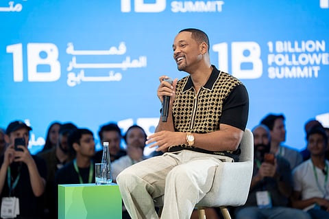 Will Smith attended a panel session at the 1 Billion Summit Dubai.