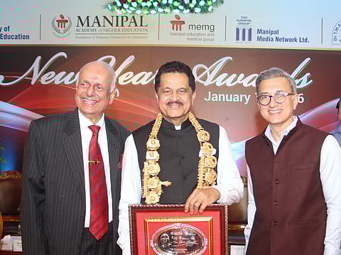 Dr Thumbay Moideen awarded New Year Award 2026 by Manipal Academy of Higher Education for global contributions to education, healthcare, and research