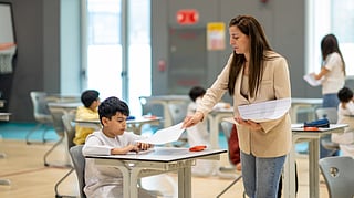 400 trained students compete in timed tests ahead of the final.