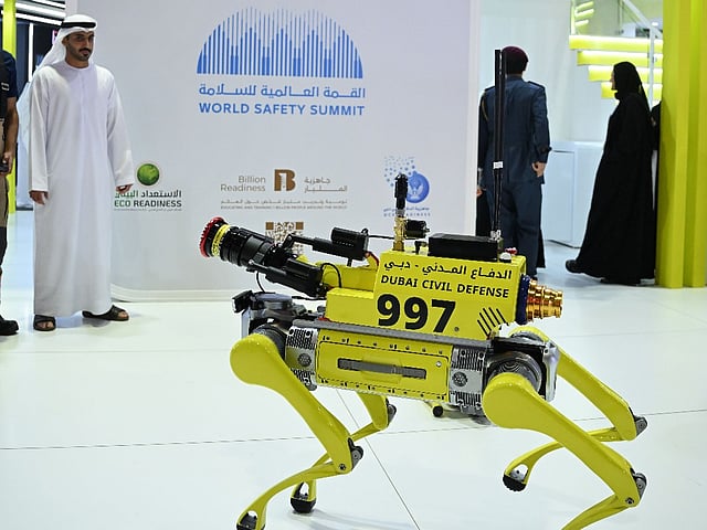 Dubai Civil Defence launches high-tech firefighting robot at Intersec 2026