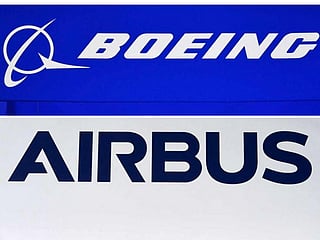 Boeing and Airbus logos