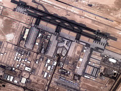 Al Maktoum International Airport from space captured by MBZ-SAT