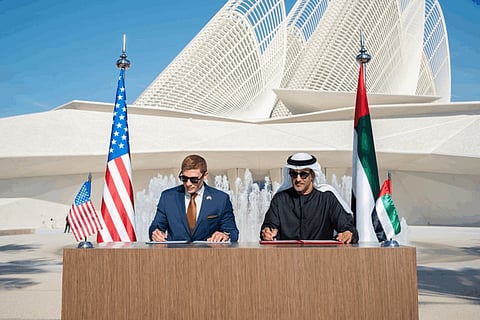 The declaration was signed by Under Secretary of State for Economic Affairs Jacob Helberg and UAE Minister of State Saeed bin Mubarak Al Hajeri. 