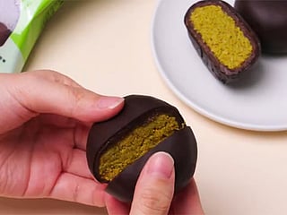 The Dubai chewy cookie is distinct for its chewy exterior and pistachio kunafa interior.