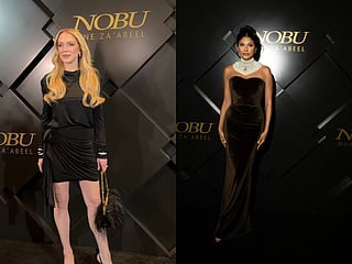 Lindsay Lohan, Jacqueline Fernandez and Farhana Bodi shine at Dubai restaurant launch