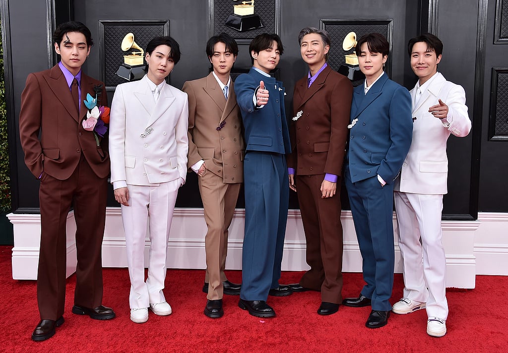 FILE - Korean group BTS a at the 64th Annual Grammy Awards in Las Vegas on April 3, 2022. (Photo by Jordan Strauss/Invision/AP, File)