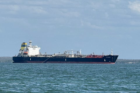 This view shows the Panamanian tanker CH Alquimia on Lake Maracaibo in Maracaibo, Venezuela on January 18, 2026.