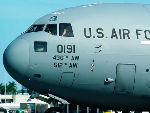 US President Donald Trump boards Air Force One before travelling to South Korea, at Haneda Airport in Tokyo on October 29, 2025.