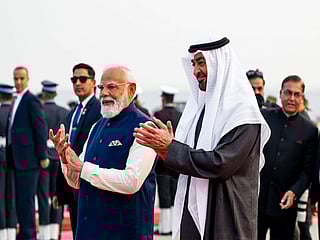 President Sheikh Mohamed bin Zayed Al Nahyan with Prime Minister Narendra Modi