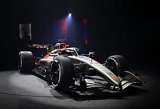 The Audi Revolut F1 car is presented ahead of its entry into the 2026 Formula One season, on January 20, 2026, in Berlin.