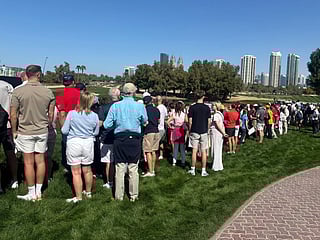 First day of the Hero Dubai Desert Classic golf tournament at the Emirates Golf Club in Dubai on January 22, 2026.