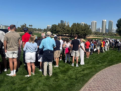 First day of the Hero Dubai Desert Classic golf tournament at the Emirates Golf Club in Dubai on January 22, 2026.