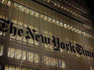 The New York times’ headquarters building is seen in New York City.