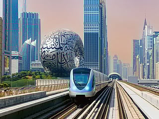 Dubai Metro uses technology that relies on continuous communication between trains and wayside equipment, allowing dynamic speed adjustments and precise positioning without human intervention.