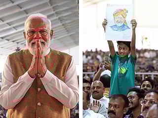 Sketch in the crowd: PM Modi makes a promise to a child