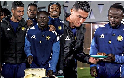 Sadio Mane has been given a rapturous reception by his Al-Nassr teammates, including Cristiano Ronaldo