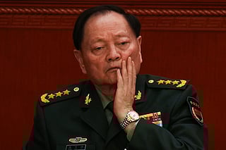 FILE - Gen. Zhang Youxia, vice chairman of China's Central Military Commission attends the opening session of the National People's Congress (NPC) at the Great Hall of the People in Beijing, China, Wednesday, March 5, 2025.