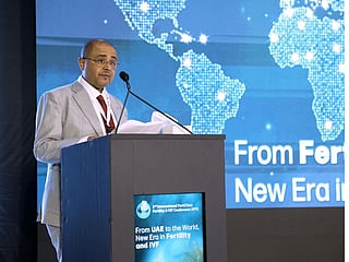 Dr Elsamawal El Hakim speaking at the 2nd International Ferticlinic Fertility & IVF Conference in Abu Dhabi.