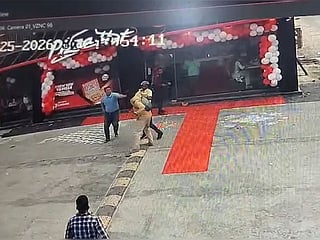 Witnesses said several employees turned violent, hitting him and dragging him to the floor as he tried to defend himself. 