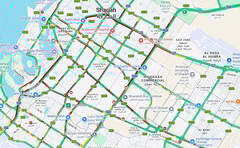 Google Maps show deep red zones as collisions worsen delays