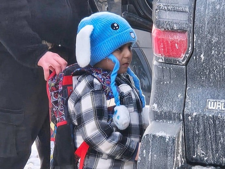 Liam Conejo Ramos, 5, is detained by US Immigration and Customs Enforcement (ICE) officers after arriving home from preschool, Tuesday, January 20, 2026, in a Minneapolis suburb.