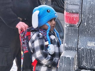 Liam Conejo Ramos, 5, is detained by US Immigration and Customs Enforcement (ICE) officers after arriving home from preschool, Tuesday, January 20, 2026, in a Minneapolis suburb.