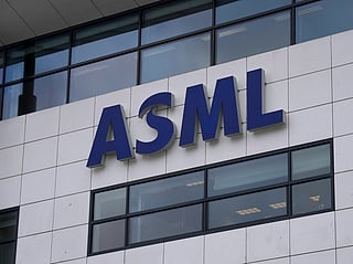 FILE - Exterior view of the head office of ASML, a leading maker of semiconductor production equipment, in Veldhoven, Netherlands, on Jan. 30, 2023. (AP Photo/Peter Dejong, File)