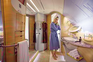 Emirates A380’s iconic first-class shower spa