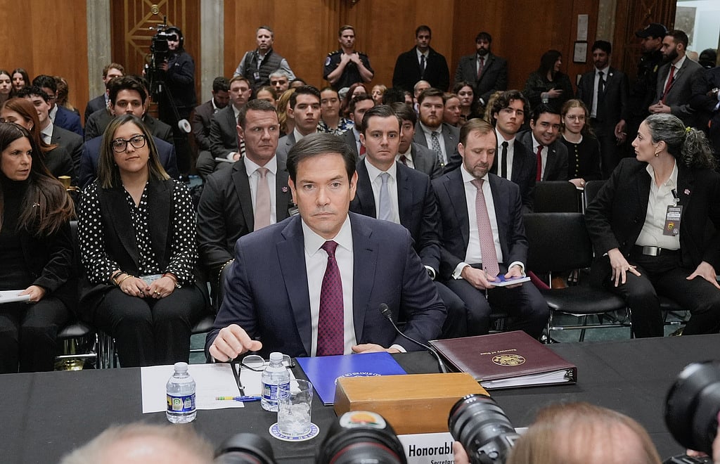 Secretary of State Marco Rubio appears before the Senate Foreign Relations Committee, on Capitol Hill, Wednesday, Jan. 28, 2026, in Washington. 