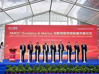 NMDC DM CSD keel laying ceremony