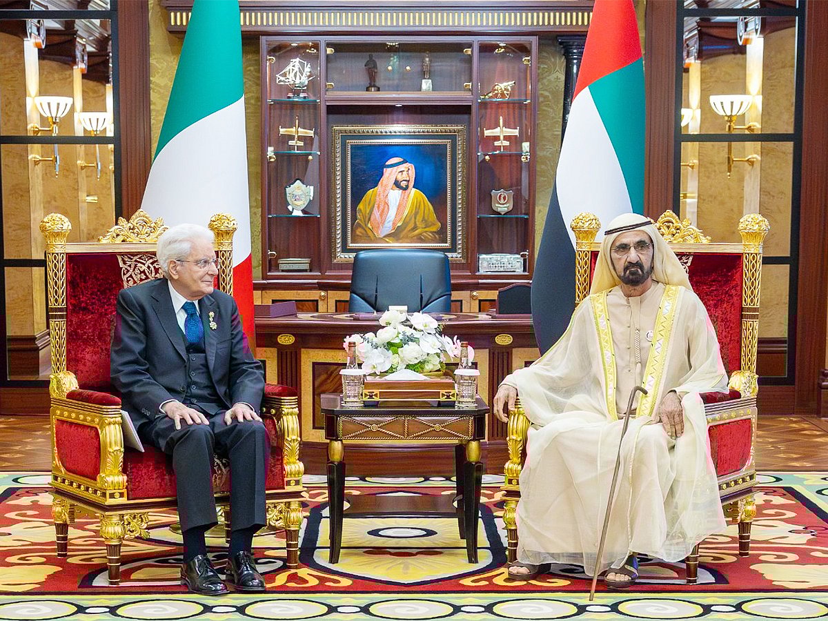 Sheikh Mohammed meets Italian President in Dubai