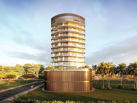 
Exterior of ISLA Private Residences by Chaimaa Holding, a Mediterranean-inspired sanctuary located on Dubai Islands