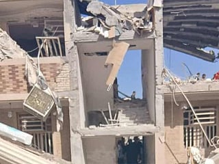 Investigation underway after floors, vehicles, and shops damaged.