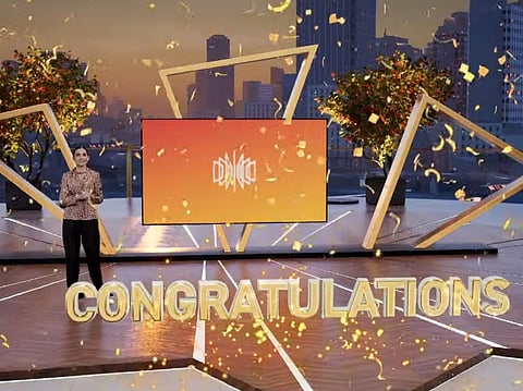 UAE Lottery show host Diala Makki during the Lucky Day Live Draw No. 260131 on Saturday.