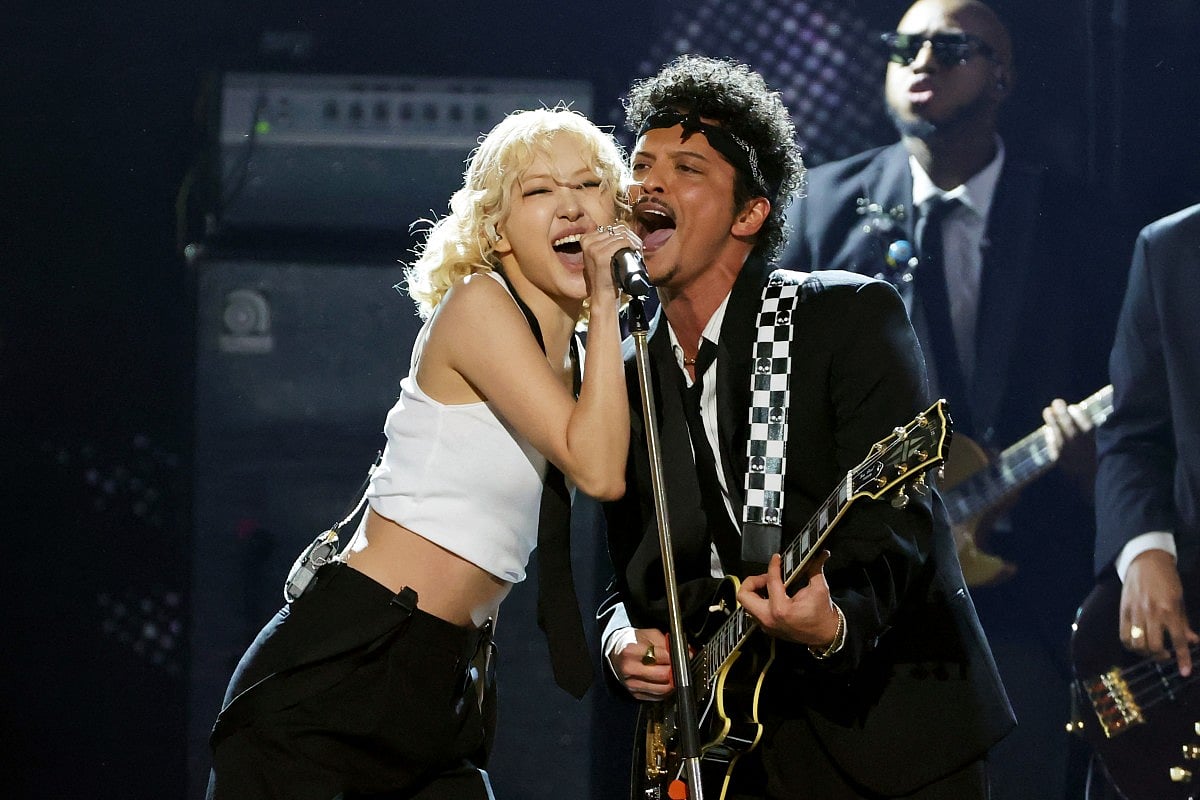 Rosé and Bruno Mars perform onstage during the 68th GRAMMY Awards at Crypto.com Arena on February 01, 2026 in Los Angeles, California.