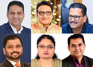 Clockwise from top left: Nissar Thalangara, Jitendra Vaidya, TK Pratheep, Sajeev Purushothaman, Chaya Devi Krishnamurthi, and Shamlal Ahamed.