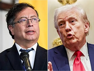 Colombian leader Gustavo Petro (left) and US President Donald Trump.