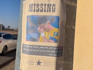 Missing poster of Ronaldo in Saudi Arabia goes viral