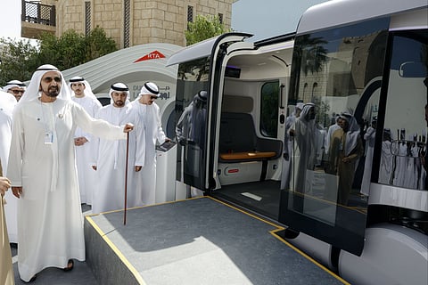 Mohammed bin Rashid reviews Dubai Loop and Glydways mobility projects