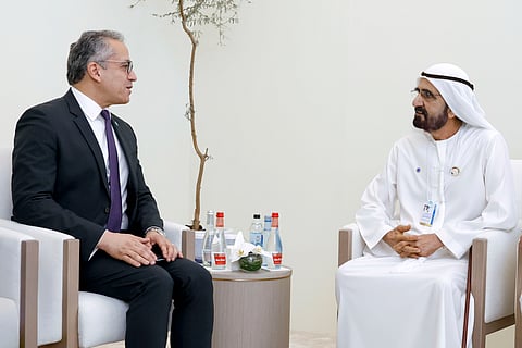 World Governments Summit: Mohammed bin Rashid meets with UNESCO Director General