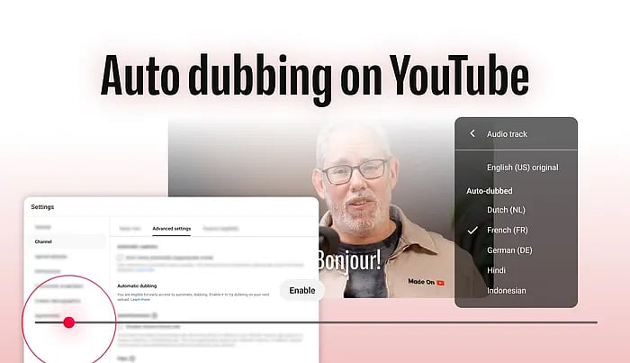 YouTube says it will continue refining its tools and offer creators control over whether and how auto-dubbing is applied.