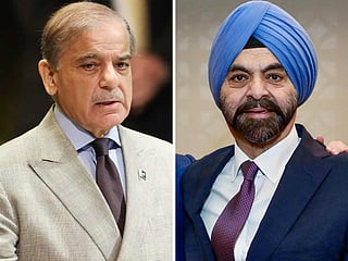 Pakistan Prime Minister Shehbaz Sharif and World Bank President Ajay Banga.