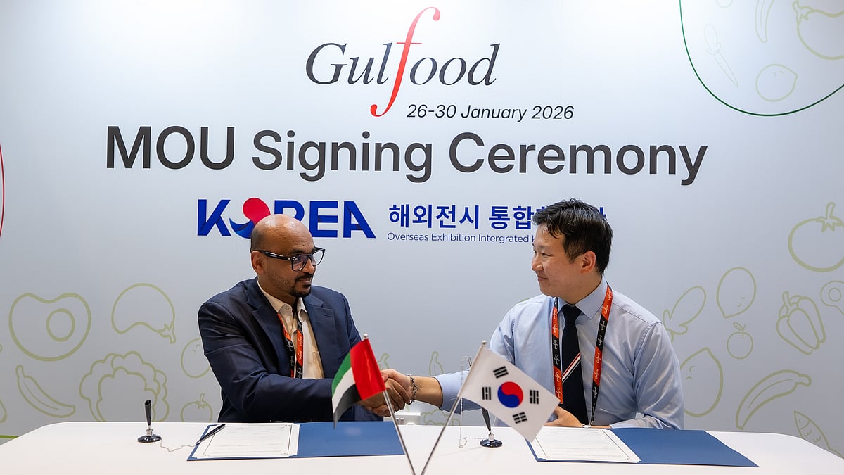 Yassir A. Salih, Director Manager of ORK Trading, and Jason Cho, Overseas Sales Manager of Ivenet signed a memorandum of understanding at Gulfood 2026