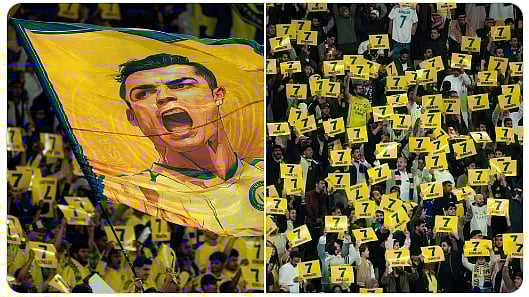 Al Nassr fans showing support for Ronaldo