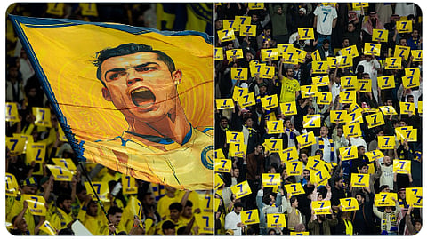 Al Nassr fans showing support for Ronaldo