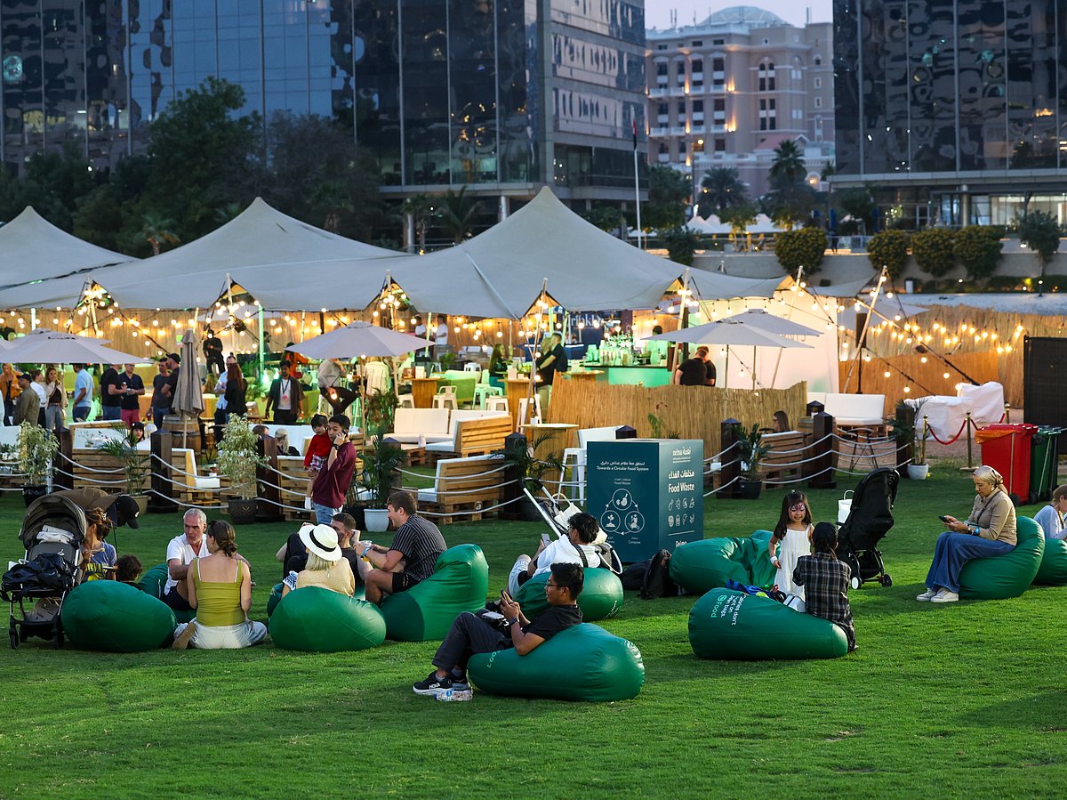 Visitors at Taste of Dubai at Media City Amphitheatre