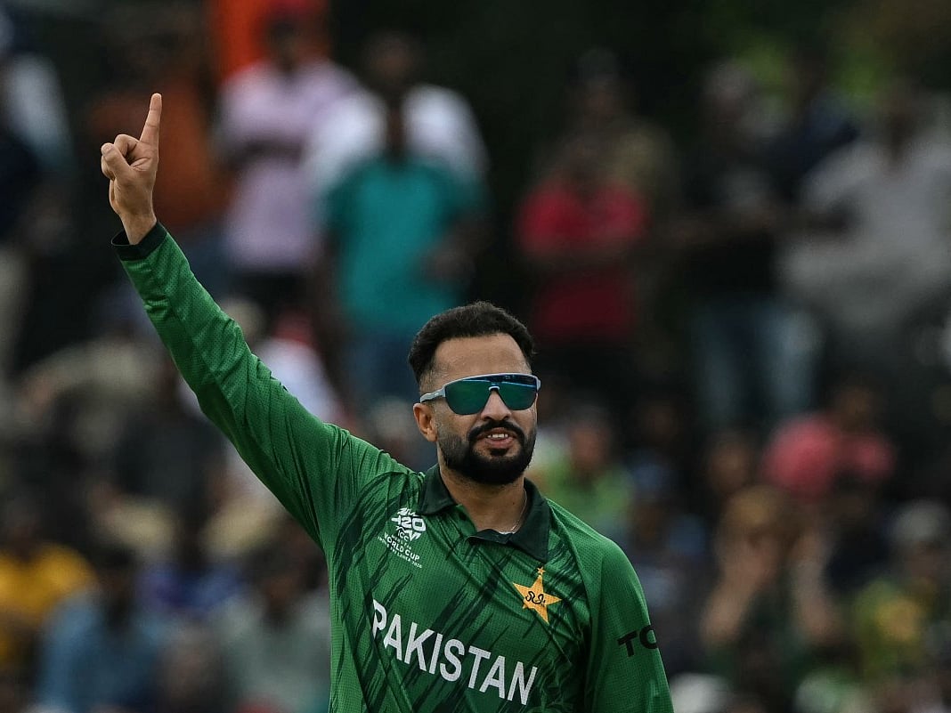 Pakistan's Mohammad Nawaz in Colombo on February 7, 2026.