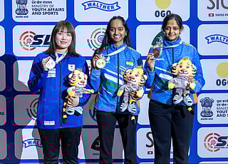 Eight months pregnant, Indian shooter takes podium