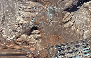 This handout satellite image courtesy of Vantor released on February 10, 2026, shows Iran's Isfahan nuclear facility site on November 11, 2024.