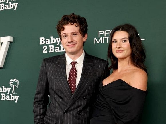 Charlie Puth and Brooke Sansone attend the 2025 Baby2Baby Gala presented by Paul Mitchell at Pacific Design Center on November 08, 2025 in West Hollywood, California.